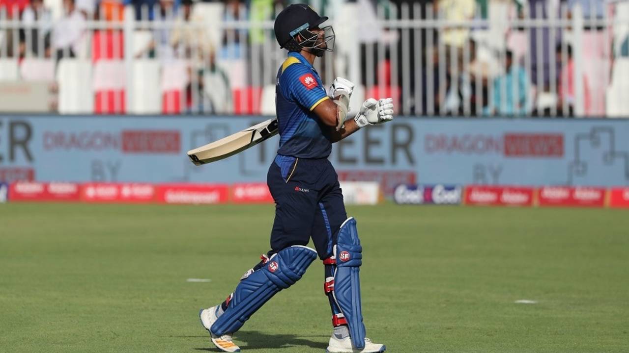 Milinda Siriwardana was dismissed for 13, Pakistan v Sri Lanka, 4th ODI, Sharjah