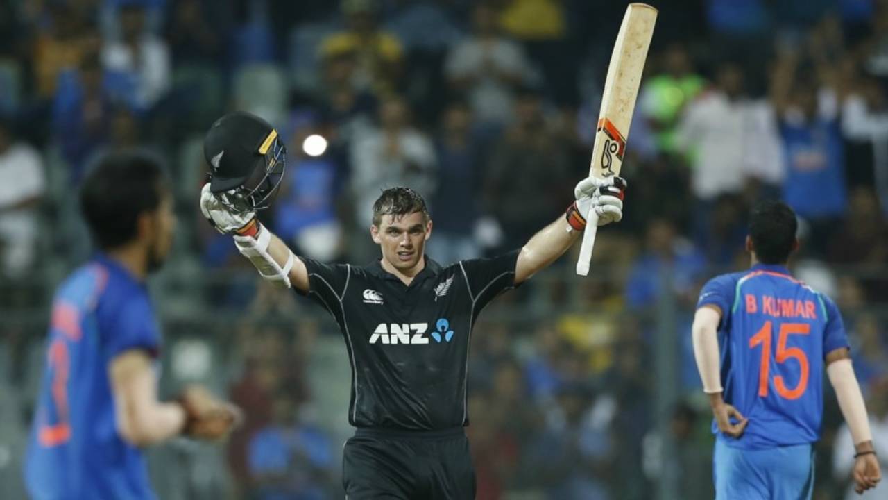 Tom Latham struck his maiden ODI hundred in Asia, India v New Zealand, 1st ODI, Mumbai, October 22, 2017