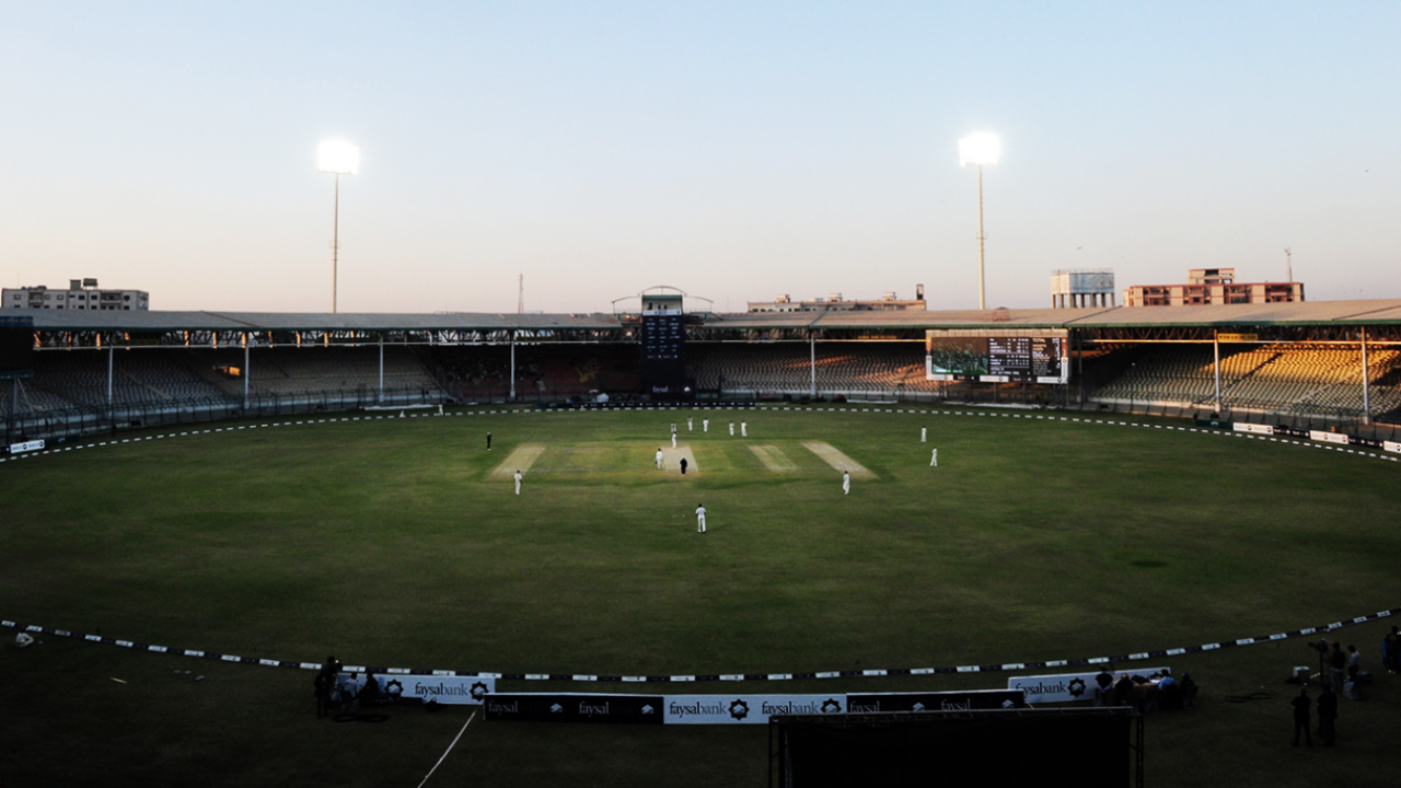 A view of the National Stadium, HBL v PIA, Quaid-e-Azam Trophy Division One Final, Karachi, January 13, 2011