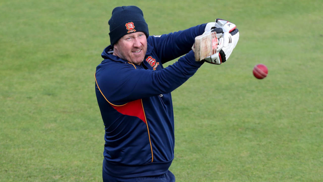 Anthony McGrath takes charge of a catching drill before play, Warwickshire v Essex, Specsavers Championship Division One, Edgbaston, September 13, 2017