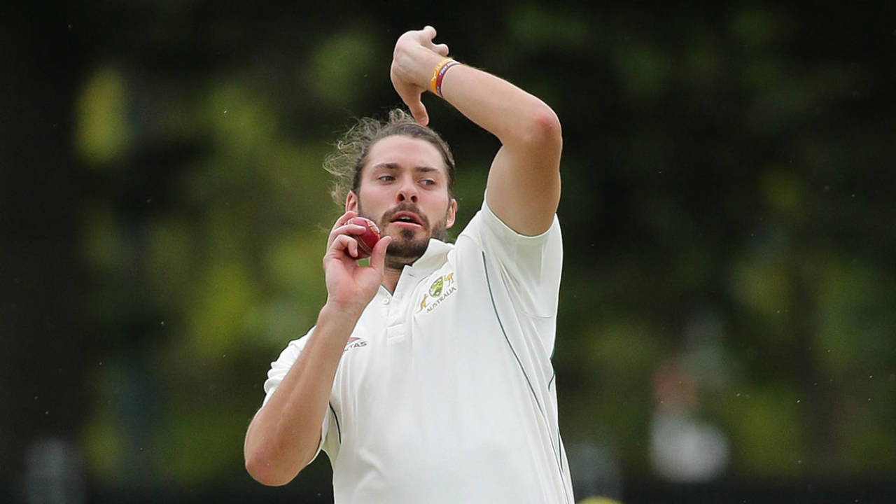 Nick Buchanan claimed 2 for 79, Cricket Australia XI v England XI, Tour match, Perth, 1st day, December 9, 2017
