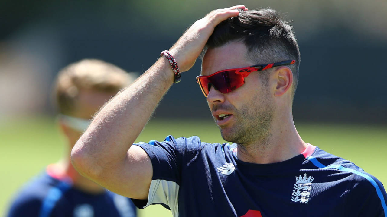 James Anderson wipes away the sweat at England training&nbsp;&nbsp;&bull;&nbsp;&nbsp;Getty Images