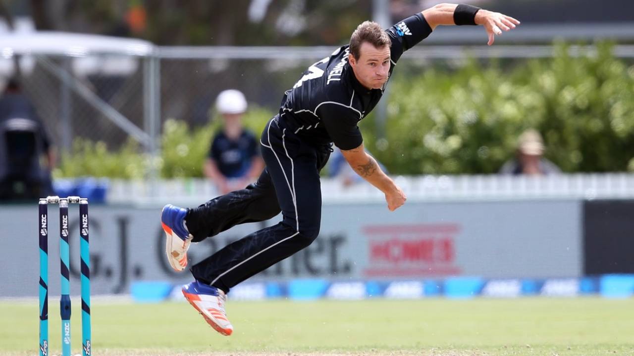 Doug Bracewell struck twice in his first over, New Zealand v West Indies, 1st ODI, Whangarei, December 20, 2017