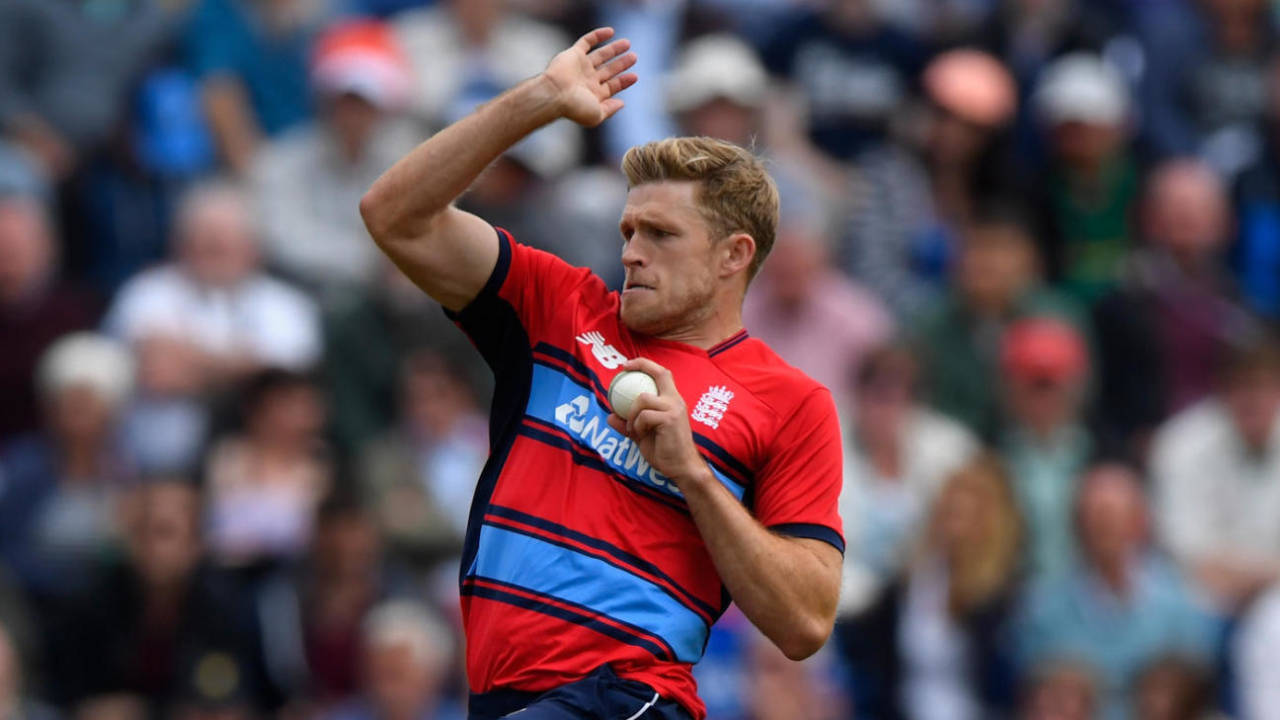 David Willey in action for England, England vs South Africa, June 25, 2017