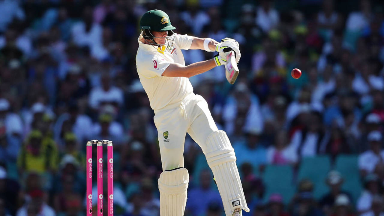 Steven Smith latches onto a pull, Australia v England, 5th Ashes Test, Sydney, 2nd day, January 5, 2018