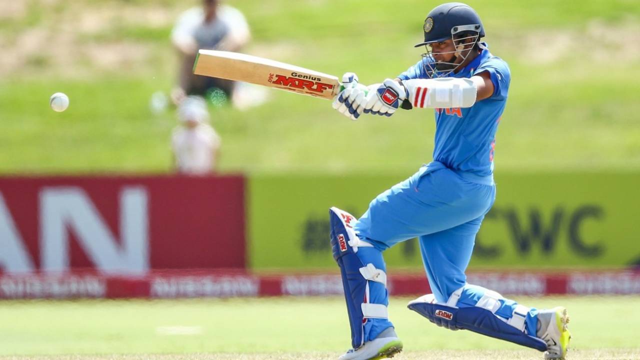 Prithvi Shaw unfurls a pull, Australia v India, U-19 World Cup, Mount Maunganui, January 14, 2018