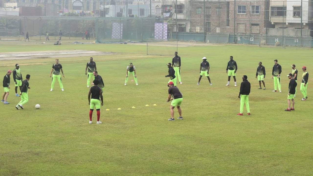 The Zimbabwe team trains before the tri-series, Dhaka, January 14, 2018