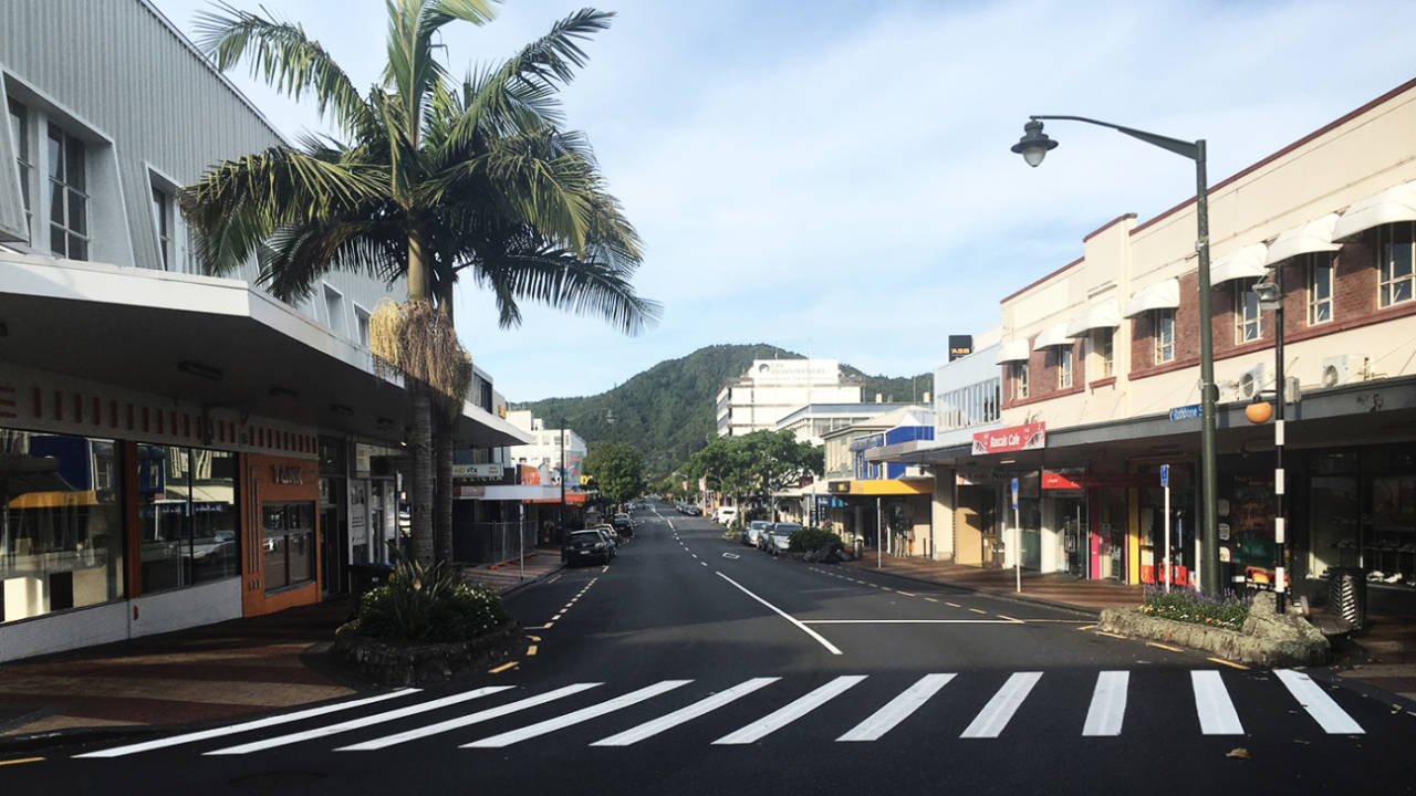 A deserted street in Whangarei, January 11, 2018