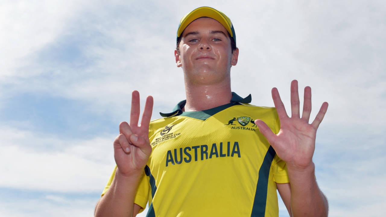 Jason Ralston took 7 for 15, Australia v PNG, Under-19 World Cup 2018, Lincoln, January 19, 2018