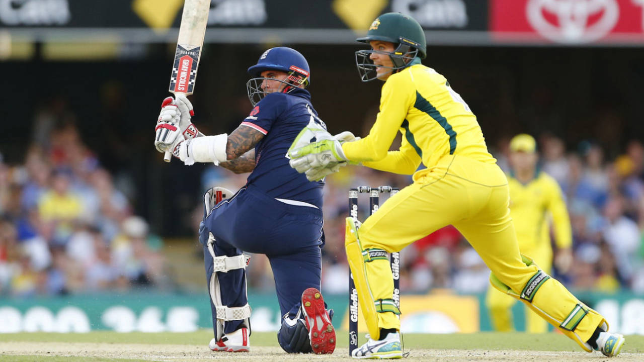 Alex Hales notched a half-century, Australia v England, 2nd ODI, Brisbane, January 19, 2018
