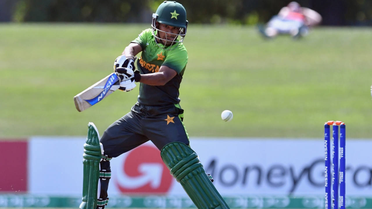 Ali Zaryab Asif cuts one square, Pakistan v South Africa, Under-19 World Cup, Christchurch, January 24, 2018