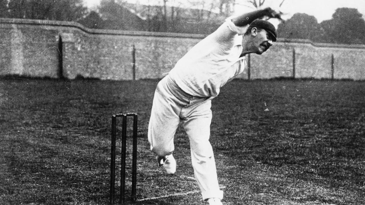 Australian cricketer Albert Trott, 1905