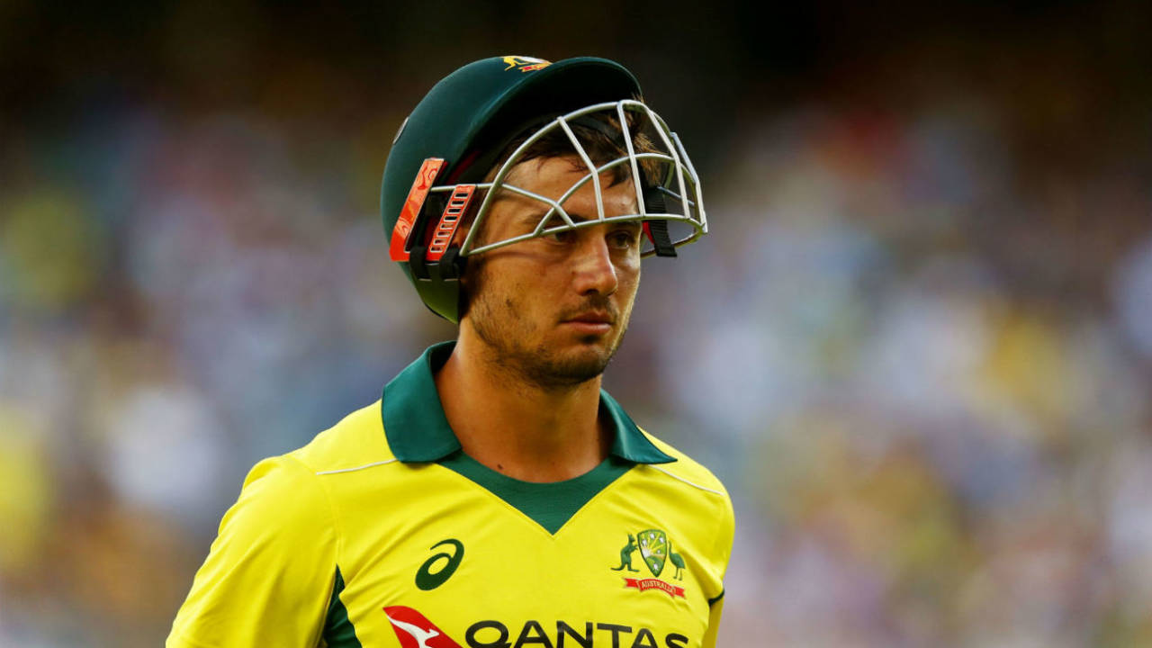 Marcus Stoinis fell for 87 as Australia collapsed, Australia v England, 5th ODI, Perth, January 28, 2018