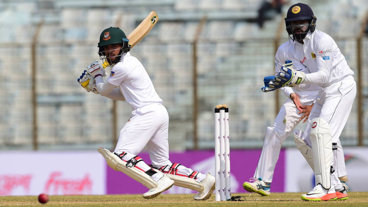 Mominul Haque slices behind point, Bangladesh v Sri Lanka, 1st Test, Chittagong, 1st day, January 31, 2018