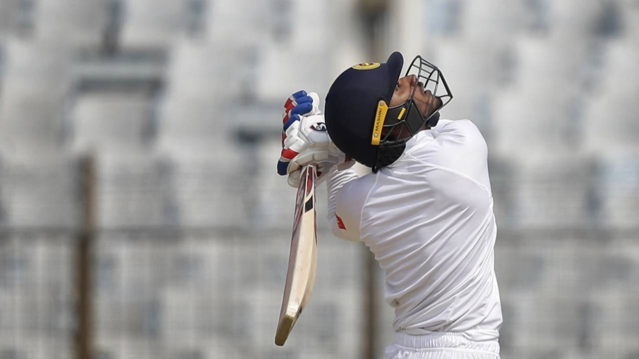 Dhananjaya de Silva top-edged to the keeper for 173, Bangladesh v Sri Lanka, 1st Test, Chittagong, 3rd day, February 2, 2018