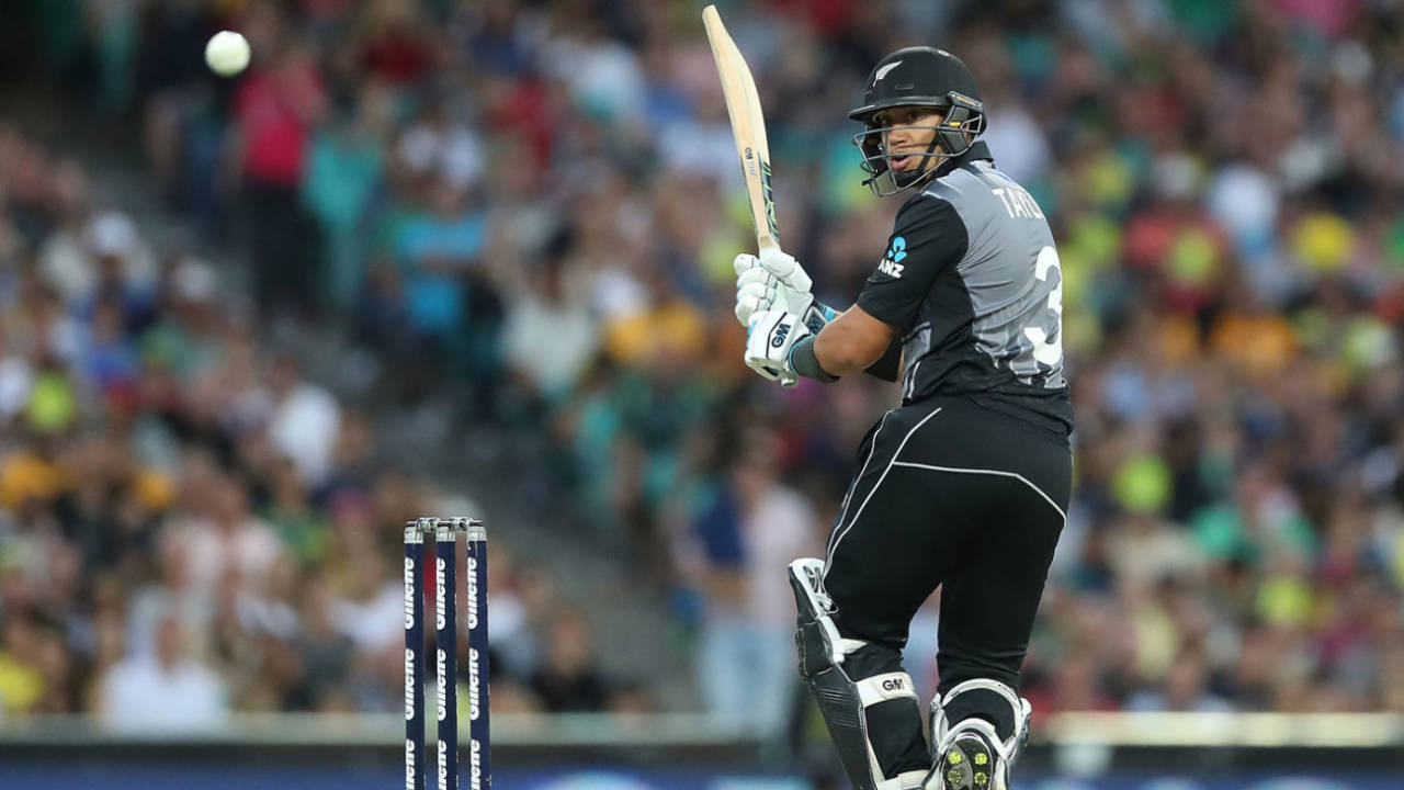 Ross Taylor worked to get the innings going, Australia v New Zealand, Trans-Tasman T20, Sydney, February 3, 2018