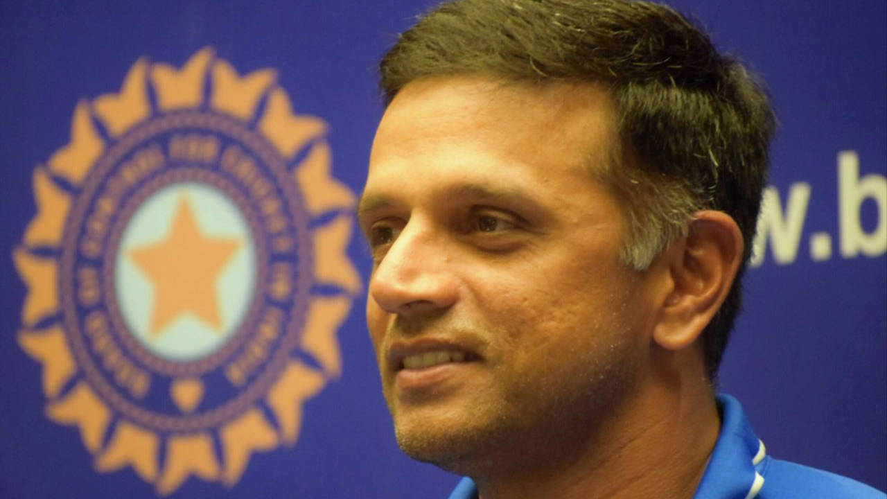 Rahul Dravid sports a smile at the post-arrival press conference of the India Under-19 team, Mumbai, February 5, 2018