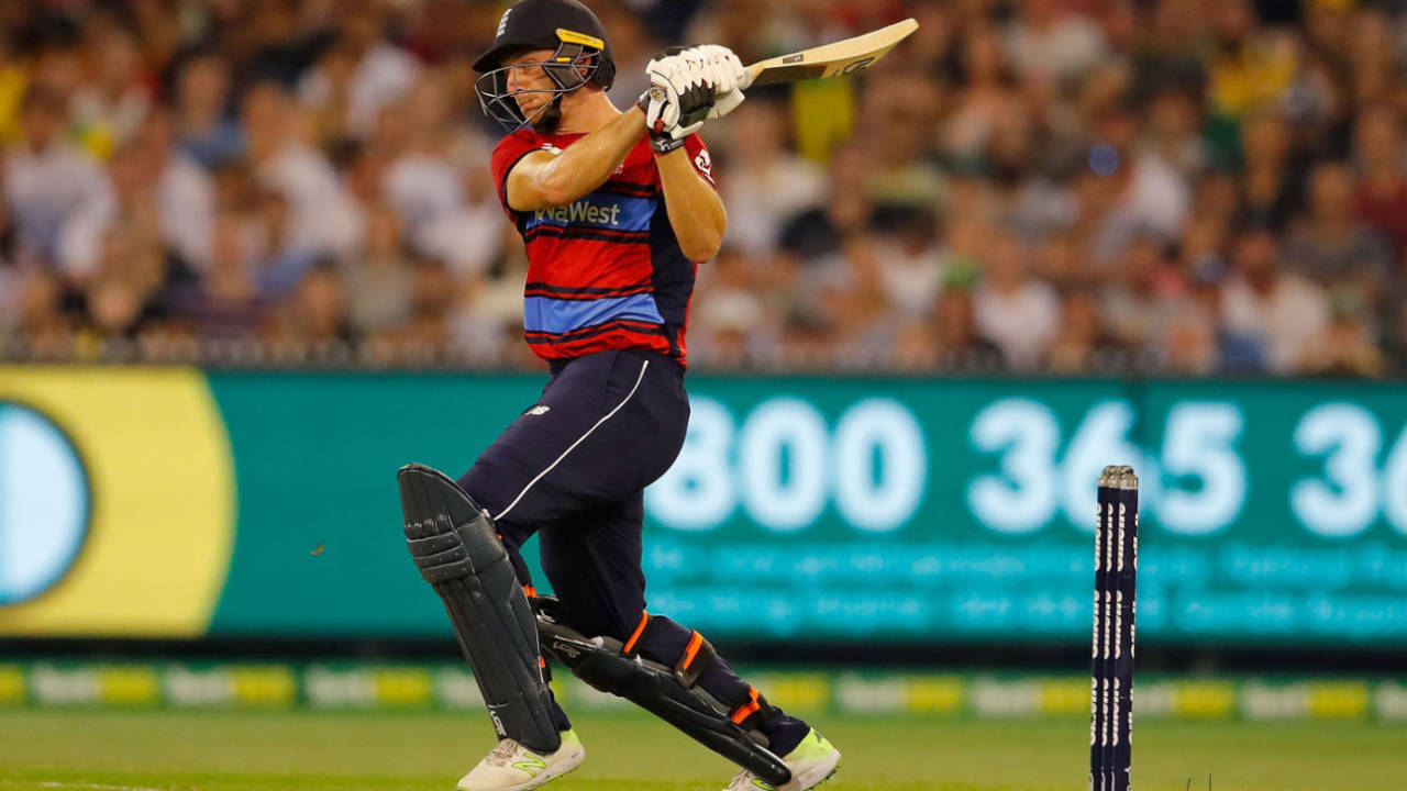 Jos Buttler had to do hard labour for a 49-ball 46, Australia v England, Trans-Tasman T20 tri-series, Melbourne, February 10, 2018