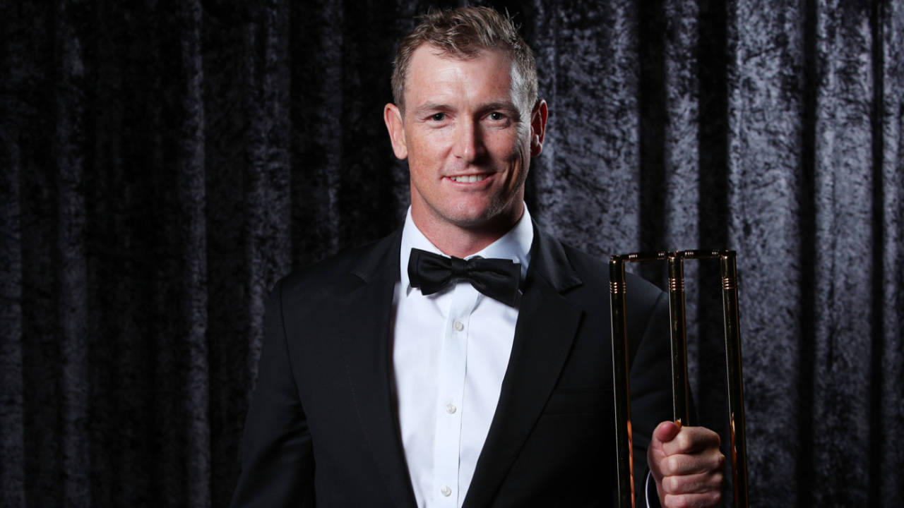 George Bailey was named men's domestic player of the year at the Allan Border Medal night, Melbourne, February 12, 2018