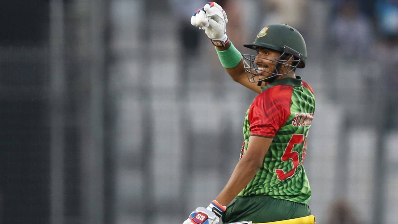 Soumya Sarkar marked his return to the Bangladesh team with a maiden T20I fifty&nbsp;&nbsp;&bull;&nbsp;&nbsp;Associated Press