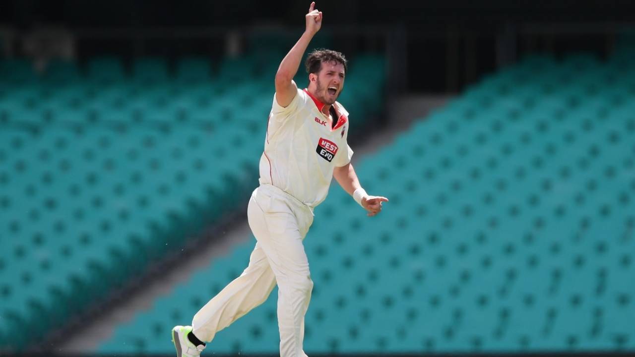 Daniel Worrall celebrates a wicket&nbsp;&nbsp;&bull;&nbsp;&nbsp;Getty Images