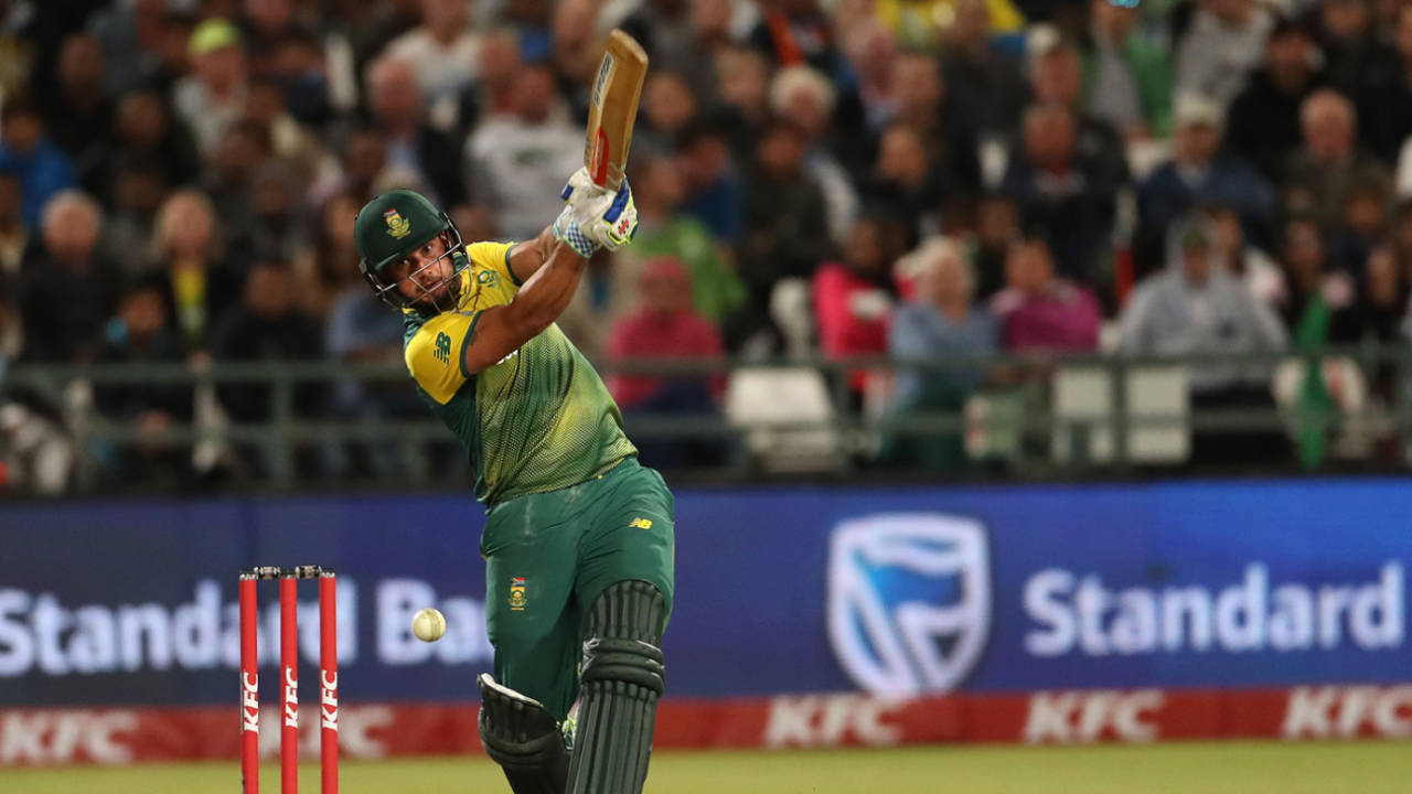 Christiaan Jonker fell one short of a fifty on debut, South Africa v India, 3rd T20I, Cape Town, February 24, 2018