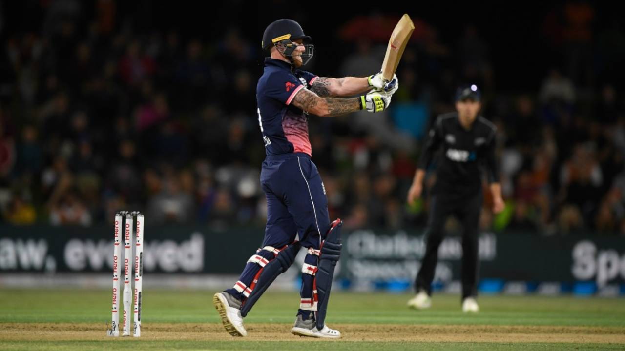 Ben Stokes, on the pull, New Zealand v England, 2nd ODI, Mount Maunganui, February 28, 2018