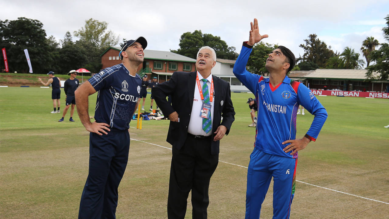 At 19 years and 165 days, Afghanistan's Rashid Khan became ODI cricket's youngest captain, Afghanistan v Scotland, World Cup Qualifiers, Bulawayo, March 4, 2018