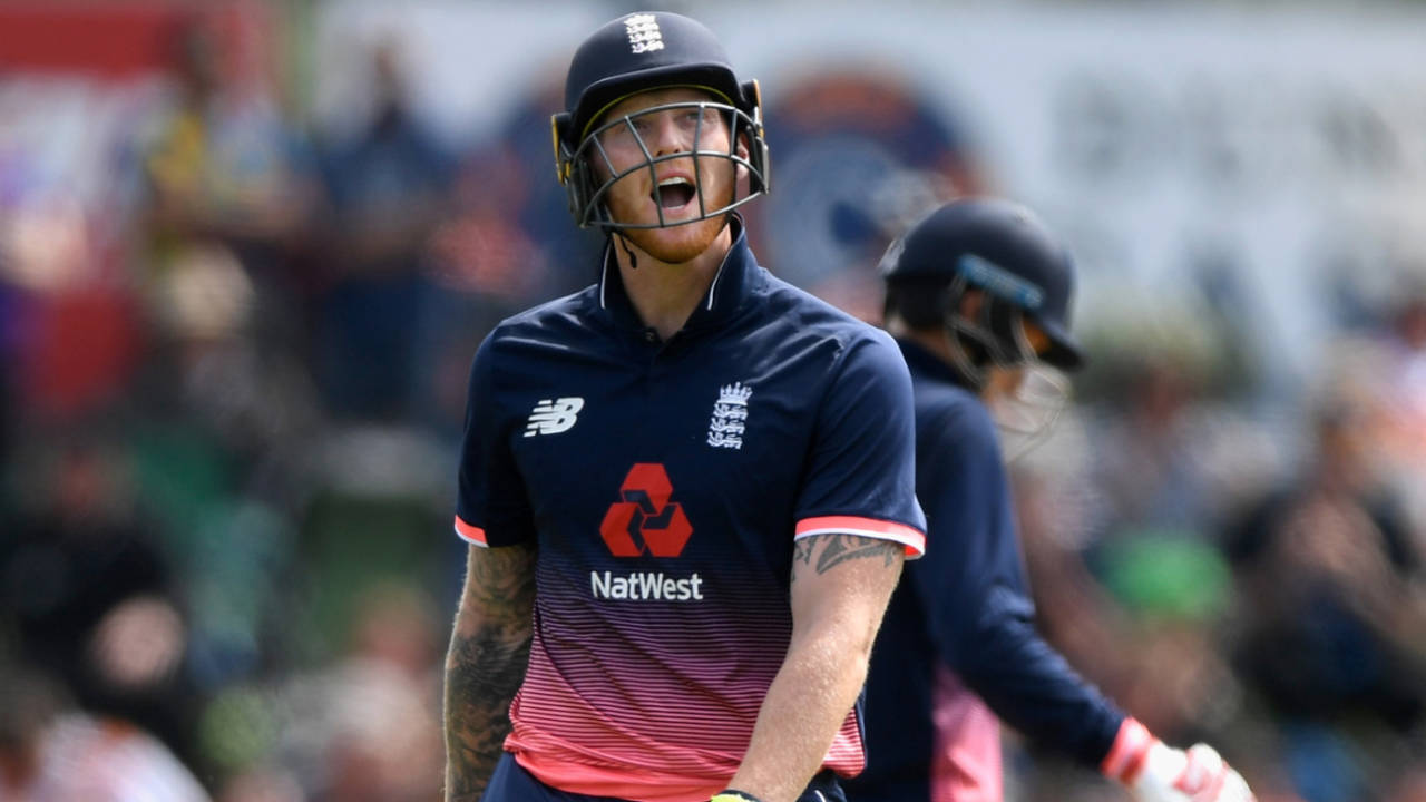 Ben Stokes admonishes himself after getting out&nbsp;&nbsp;&bull;&nbsp;&nbsp;Getty Images