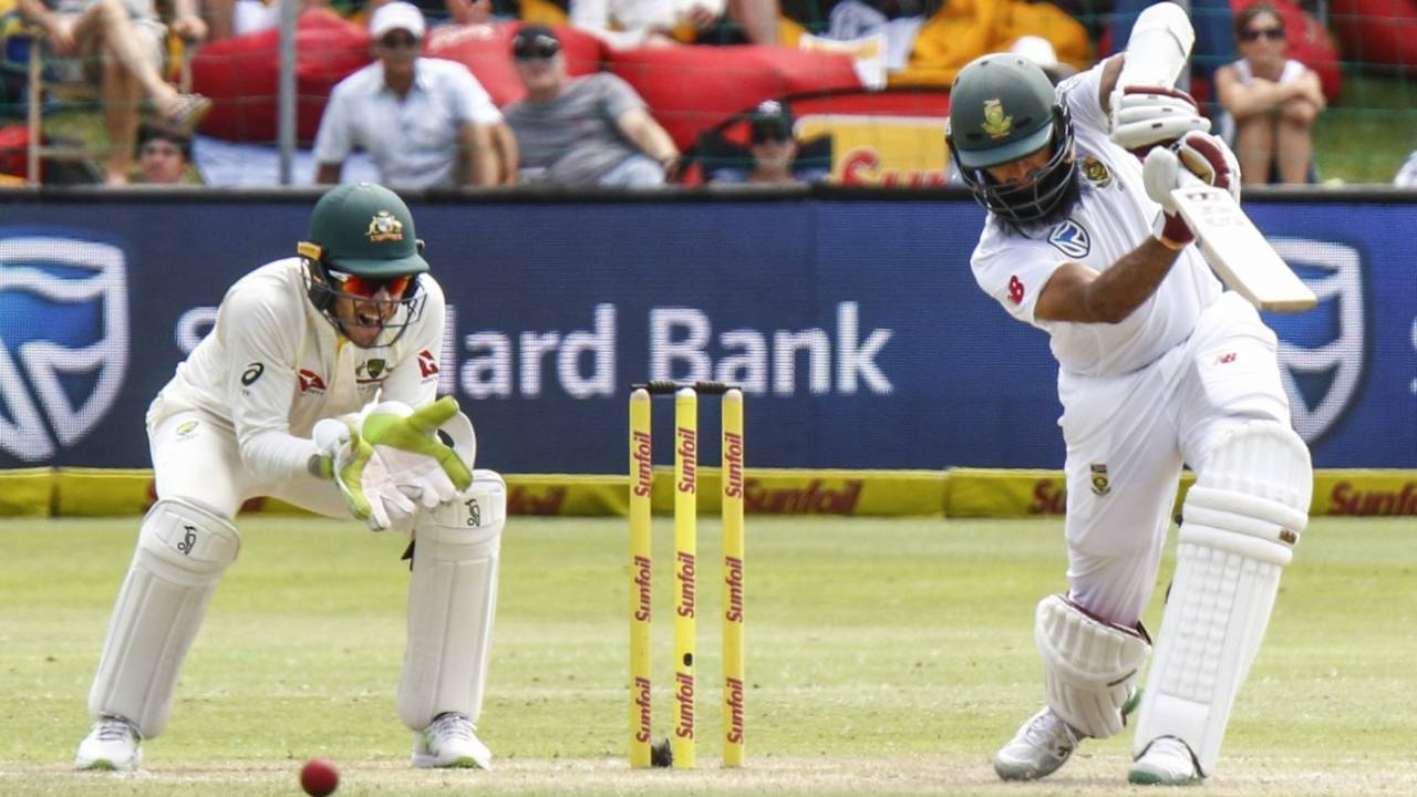 A crisp Hashim Amla cover drive, South Africa v Australia, 2nd Test, 2nd day, Port Elizabeth, March 10, 2018