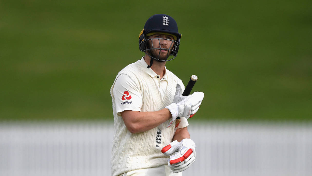 Mark Stoneman was the first of the England batsmen to be dismissed twice in the day, New Zealand XI v England XI, Tour match, Hamilton, 2nd day, March 15, 2018