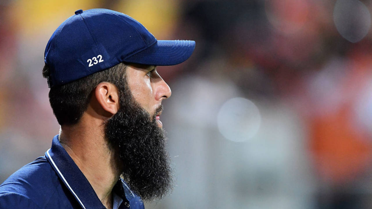 Moeen Ali in the field during England's one-day series in New Zealand, Wellington, March 3, 2018