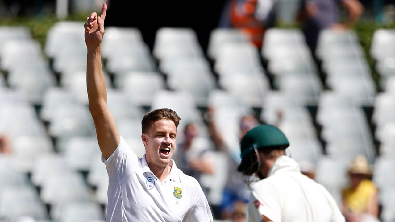 Morne Morkel removed Steven Smith in the third over after lunch, South Africa v Australia, 3rd Test, Cape Town, 2nd day, March 23, 2018