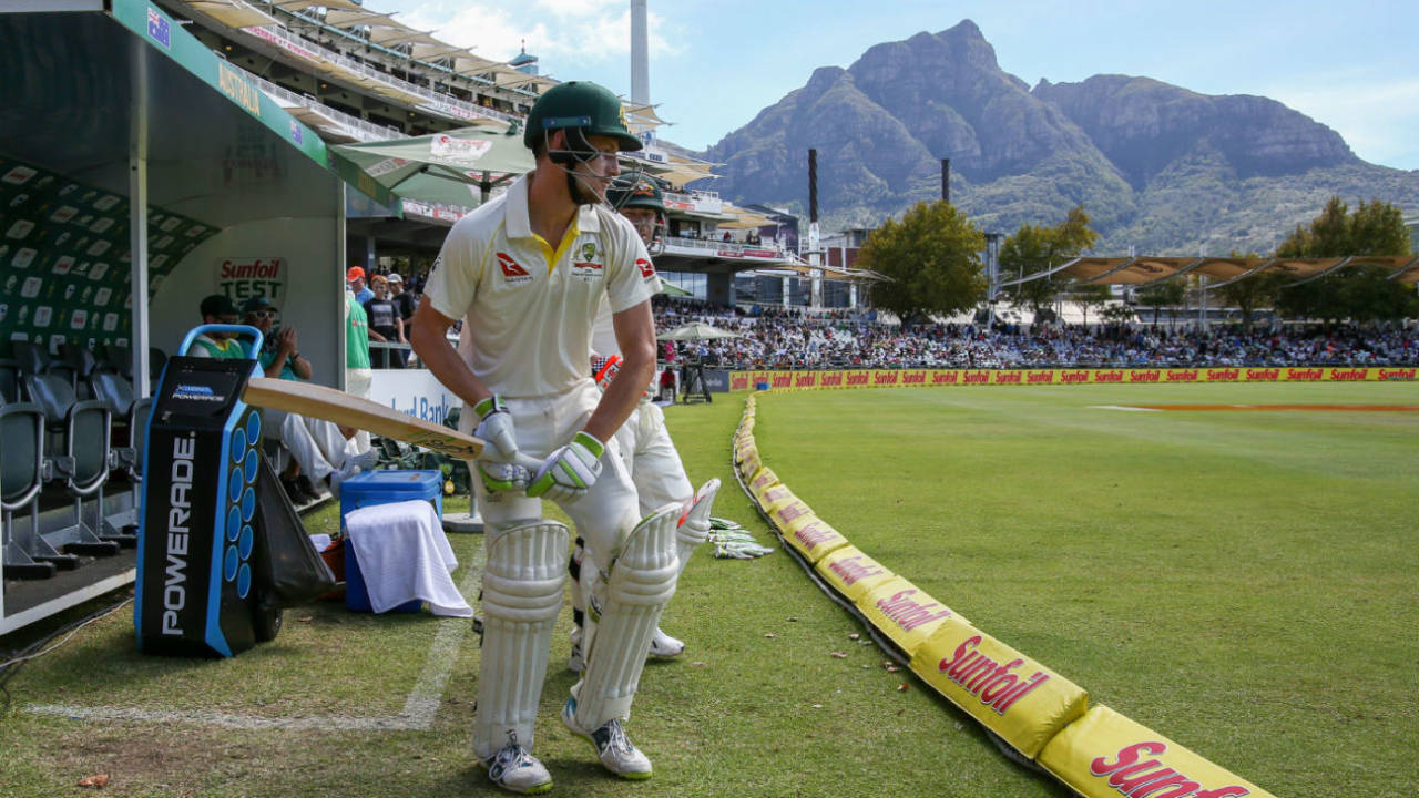 Cameron Bancroft was under massive scrutiny as he came out to bat, South Africa v Australia, 3rd Test, Cape Town, 4th day, March 25, 2018