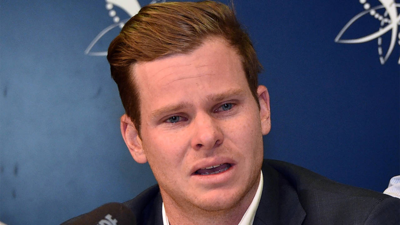 Steven Smith gave an emotional press conference on returning to Australia from South Africa&nbsp;&nbsp;&bull;&nbsp;&nbsp;AFP