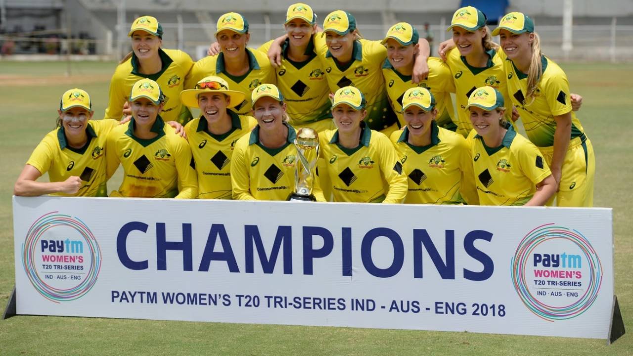 Australia pose with the trophy&nbsp;&nbsp;&bull;&nbsp;&nbsp;AFP