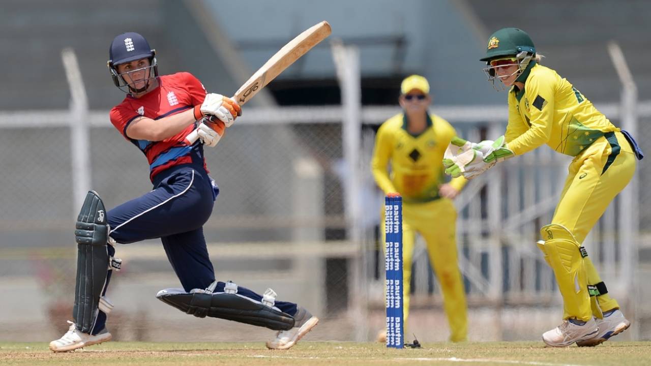 Natalie Sciver scored a 42-ball 50, Australia v England, Tri-Nations T20 Women's series, final, Mumbai, March 31, 2018