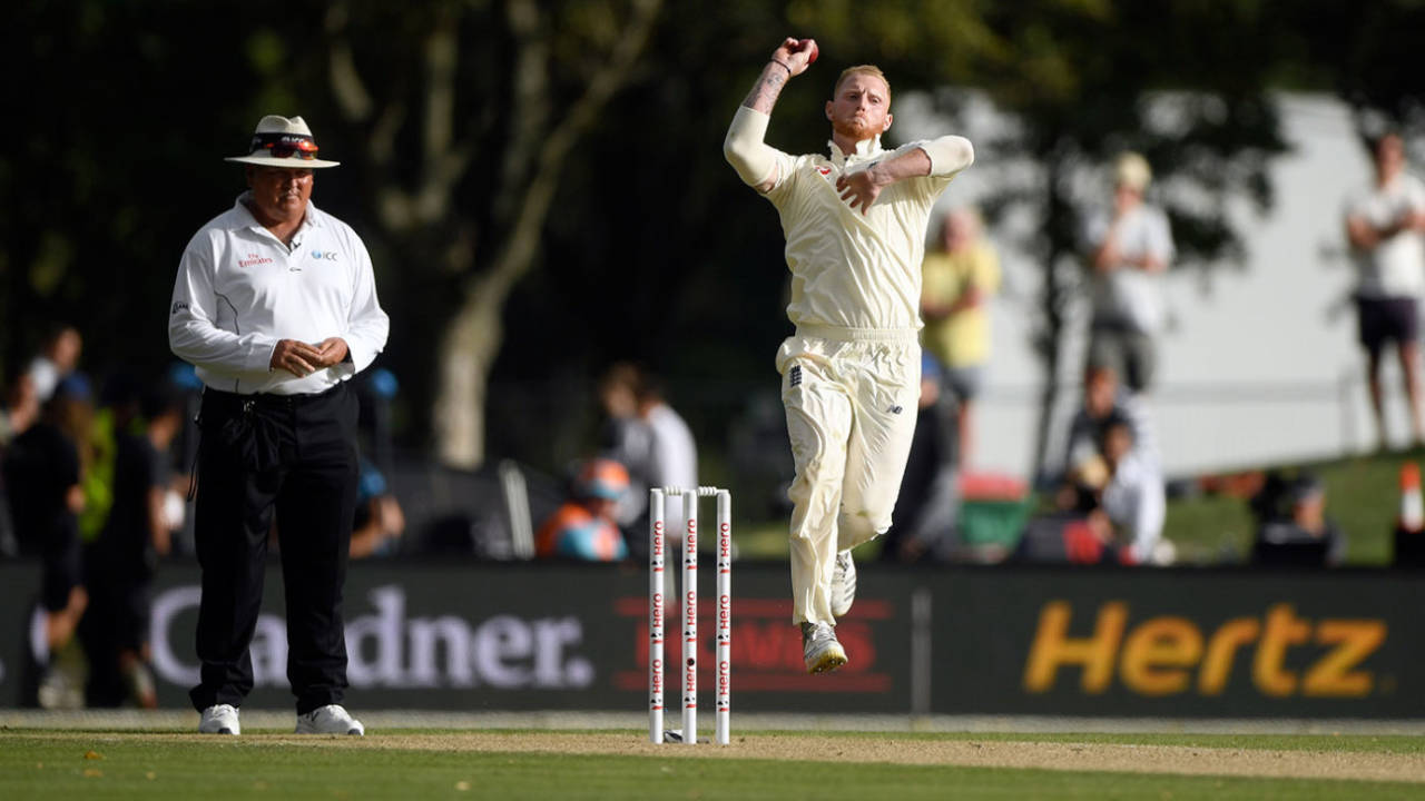 Ben Stokes returned to the bowling crease, New Zealand v England, 2nd Test, Christchurch, 2nd day, March 31, 2018

