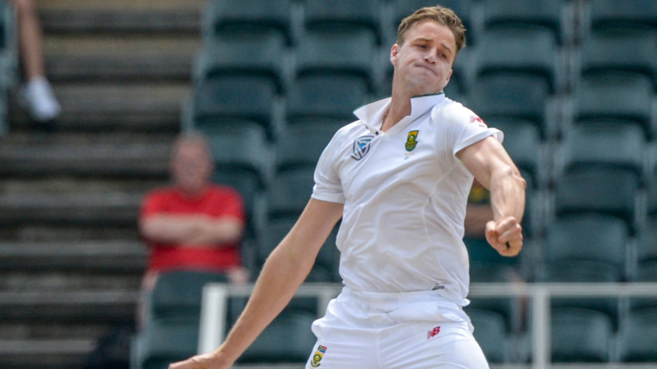 Morne Morkel in action on his last day as a Test cricketer, South Africa v Australia, 4th Test, Johannesburg, April 3, 2018