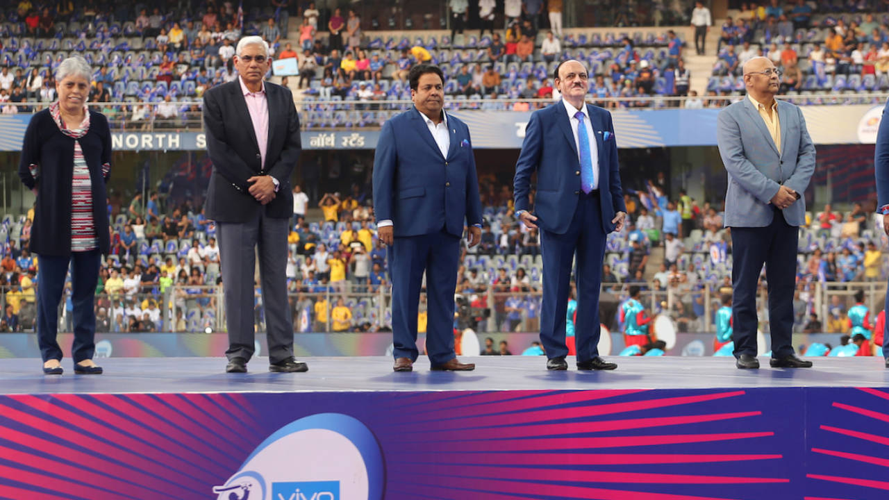 The BCCI officials at the IPL opening ceremony, Mumbai, April 7, 2018
