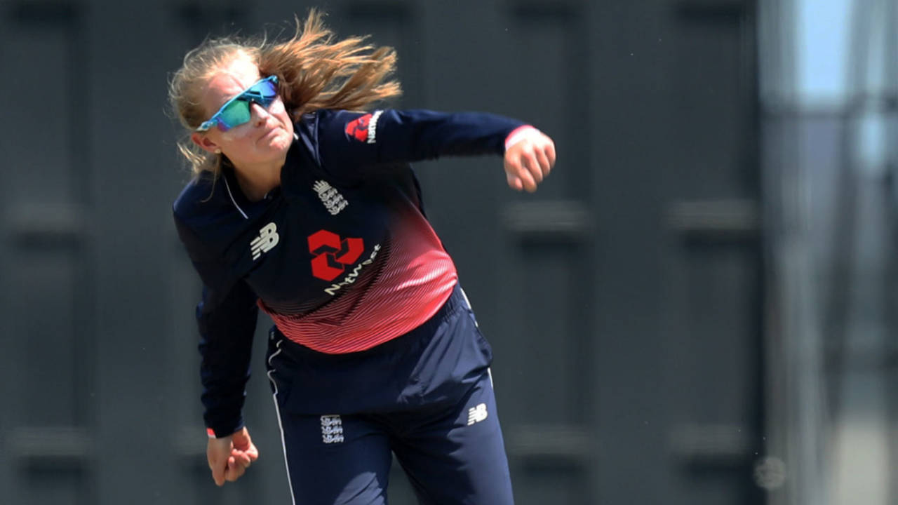 Sophie Ecclestone claimed figures of 10-5-14-4, India v England, 2nd women's ODI, Nagpur, April 9, 2018