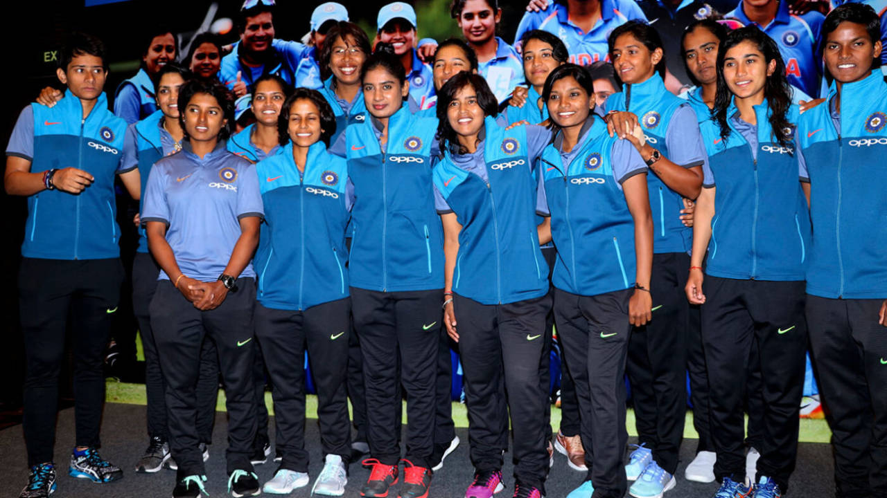The India women's squad poses for a photo, Mumbai, July 26 2017