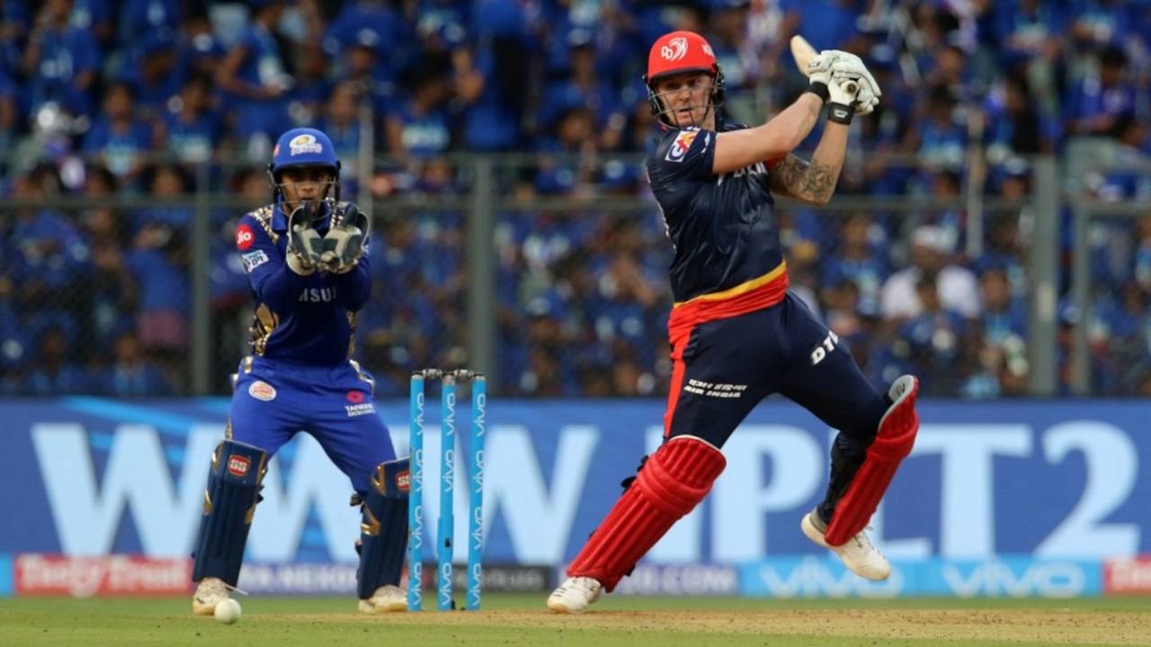 Jason Roy plays one off the backfoot, Mumbai Indians v Delhi Daredevils, IPL 2018, Mumbai, April 14, 2018 