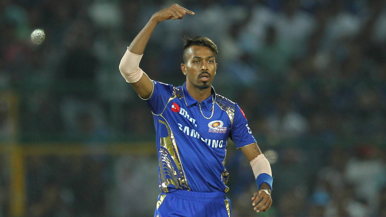 Hardik Pandya gives Ben Stokes an innovative send-off, Rajasthan Royals v Mumbai Indians, IPL 2018, Jaipur, April 22, 2018
