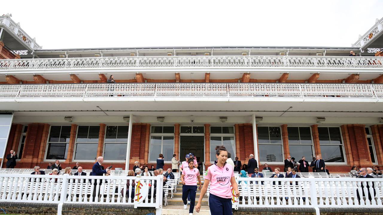 Natasha Miles leads Middlesex onto Lord's, Middlesex Women v MCC, Lord's, April 24, 2018
