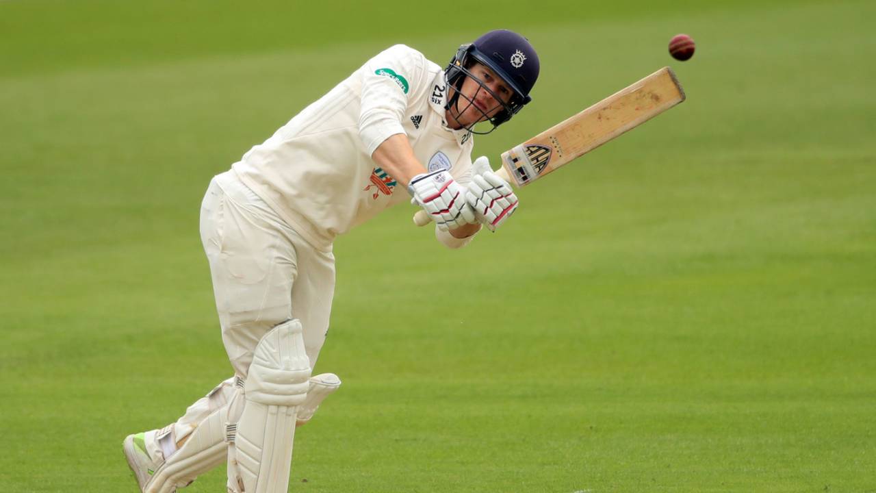 Jimmy Adams flicks into the leg side, County Championship, Division One, Hampshire v Worcestershire, Ageas Bowl, 1st day, April 13, 2018