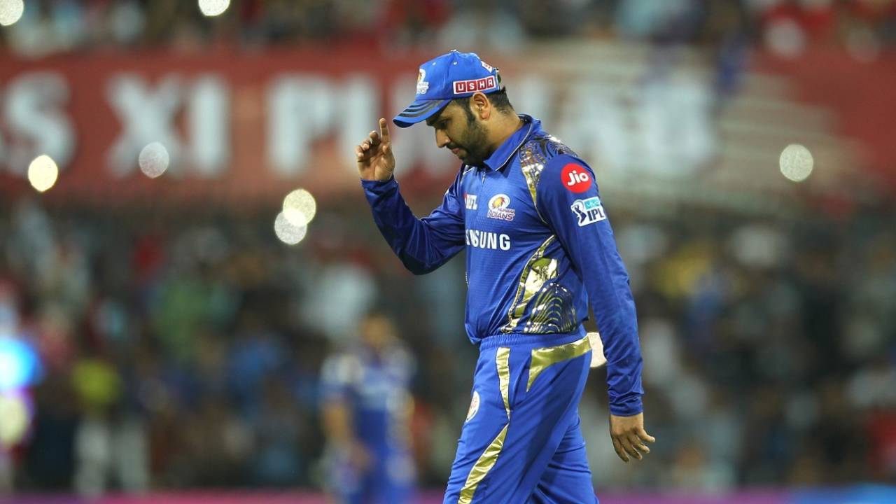 Rohit Sharma rues a missed opportunity, Kings XI Punjab v Mumbai Indians, IPL 2018, Indore, May 4, 2018