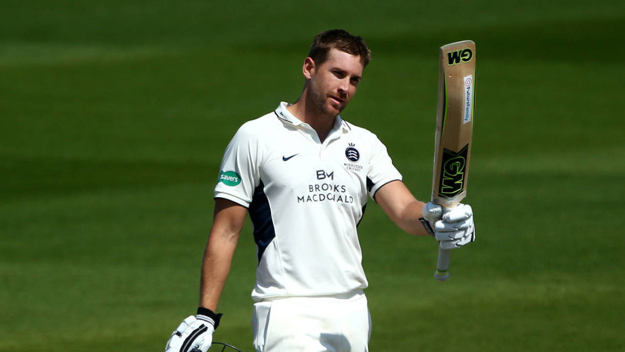 Dawid Malan made his first century of the season, Sussex v Middlesex, Specsavers Championship, Division Two, Hove, May 6, 2018