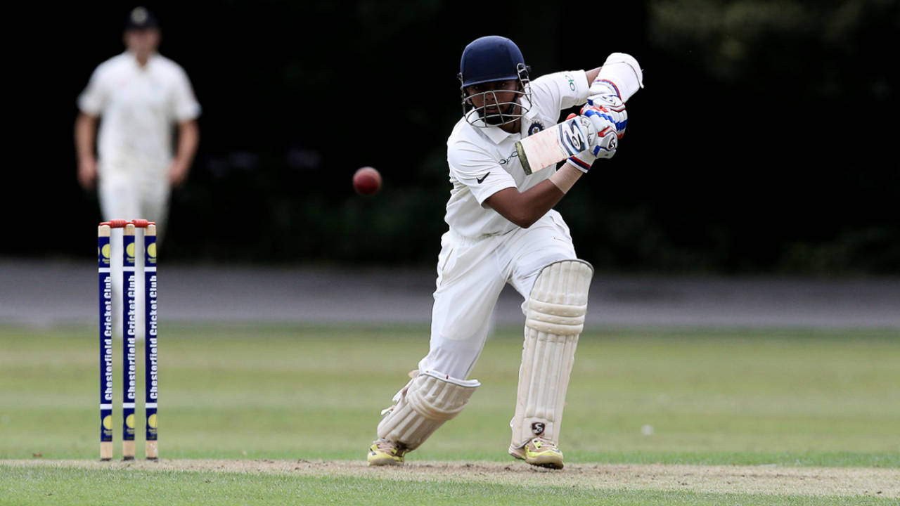 Prithvi Shaw made 86, England Under-19s v India Under-19s, 1st Youth Test, Chesterfield, July 23, 2017