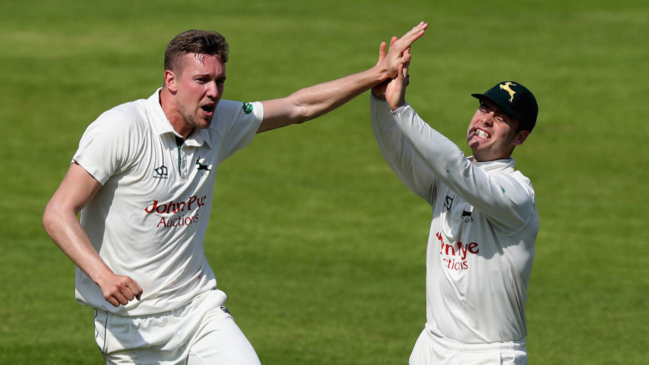 Jake Ball takes another one for Nottinghamshire, Nottinghamshire v Hampshire, County Championship, Division One, Trent Bridge, 4th day, May 7, 2018